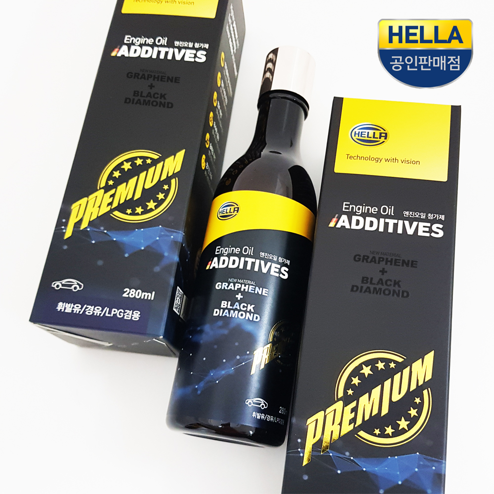 HELLA 전문가용 프리미엄 그래핀 블랙다이아몬드 엔진코팅 엔진오일 첨가제 280ml_전차종 - 메인 이미지