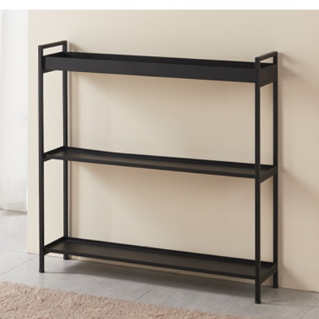 3단 철제 얇은 거실 선반 정리대 진열대 받침대 화병 보조 화분 테이블 스틸 벽 사이드