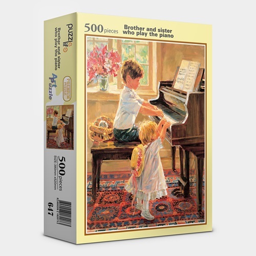 직소퍼즐 500피스 피아노치는 남매  PL500-PL647 - 상품 이미지