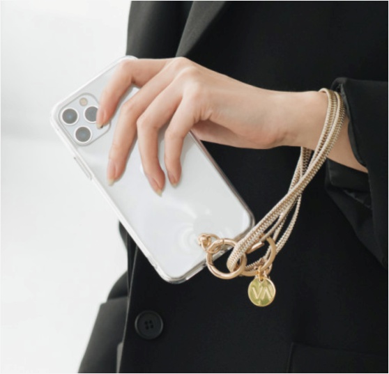 반디랩 핸드폰 목걸이줄 케이스 아이폰16 프로 맥스 골드지퍼 스트랩