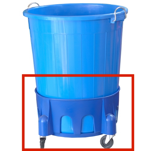 원형 플라스틱 파레트 농업용 운반차 카트기 만능용기 운반구 플라스틱드럼통 옮기기 55리터