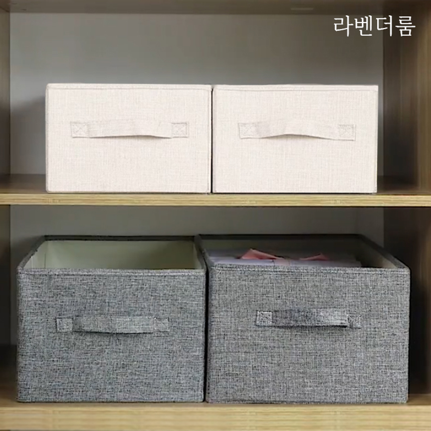 패브릭 옷장정리함 1+1 드레스룸 붙박이장 정리함 수납박스 대형 - 상품 이미지