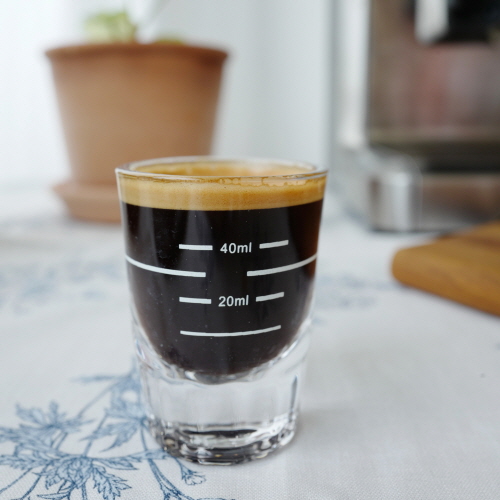 에스프레소 샷잔 커피 샷글라스 눈금 60ml 2oz 카페