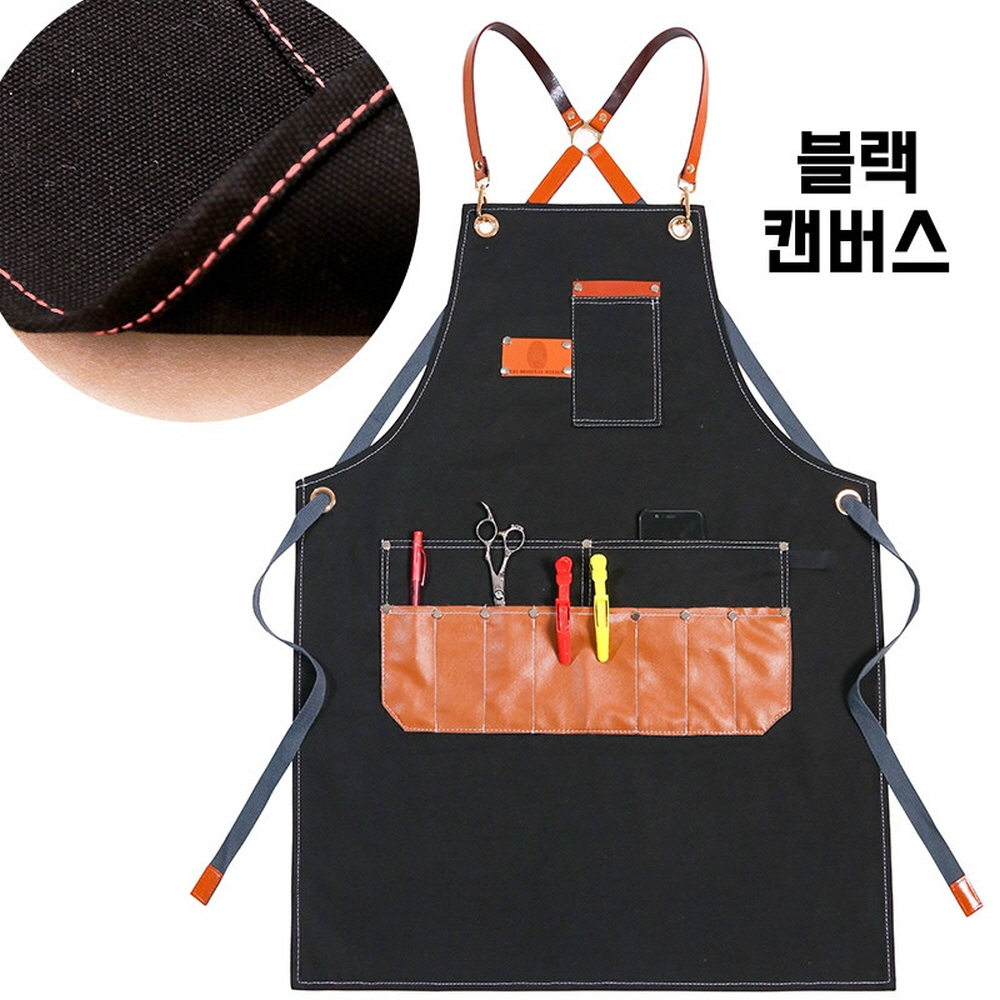 미용앞치마 미용실앞치마 헤어디자이너 전용 헤어샵 미용사 바버 - 상세 이미지 5