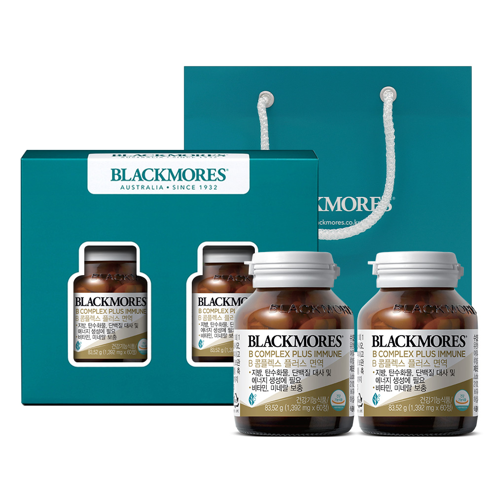 블랙모어스 비타민B 컴플렉스 60정 2병 선물세트 제품 이미지