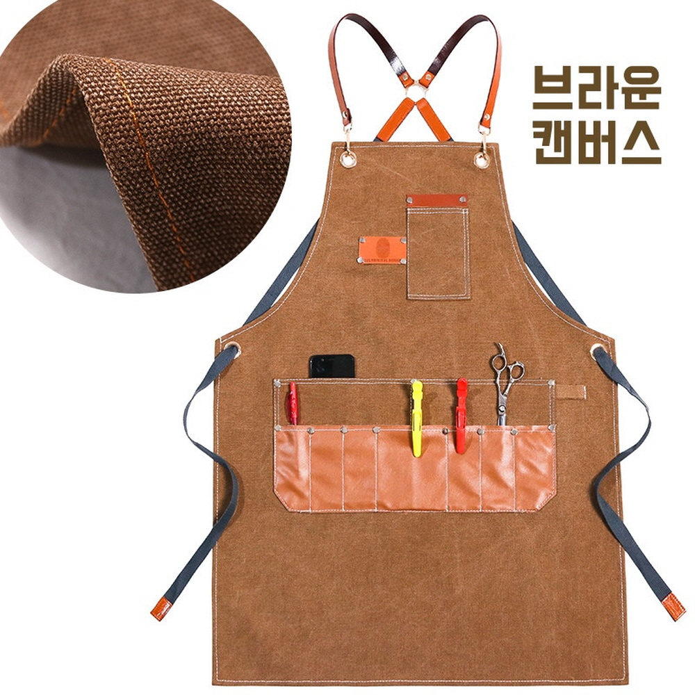 미용앞치마 미용실앞치마 헤어디자이너 전용 헤어샵 미용사 바버 - 상세 이미지 3