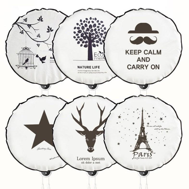 벽걸이 선풍기 커버 대형 선풍기 커버 덮개 보관 먼지 망 차단 업소용 PEVA 토끼