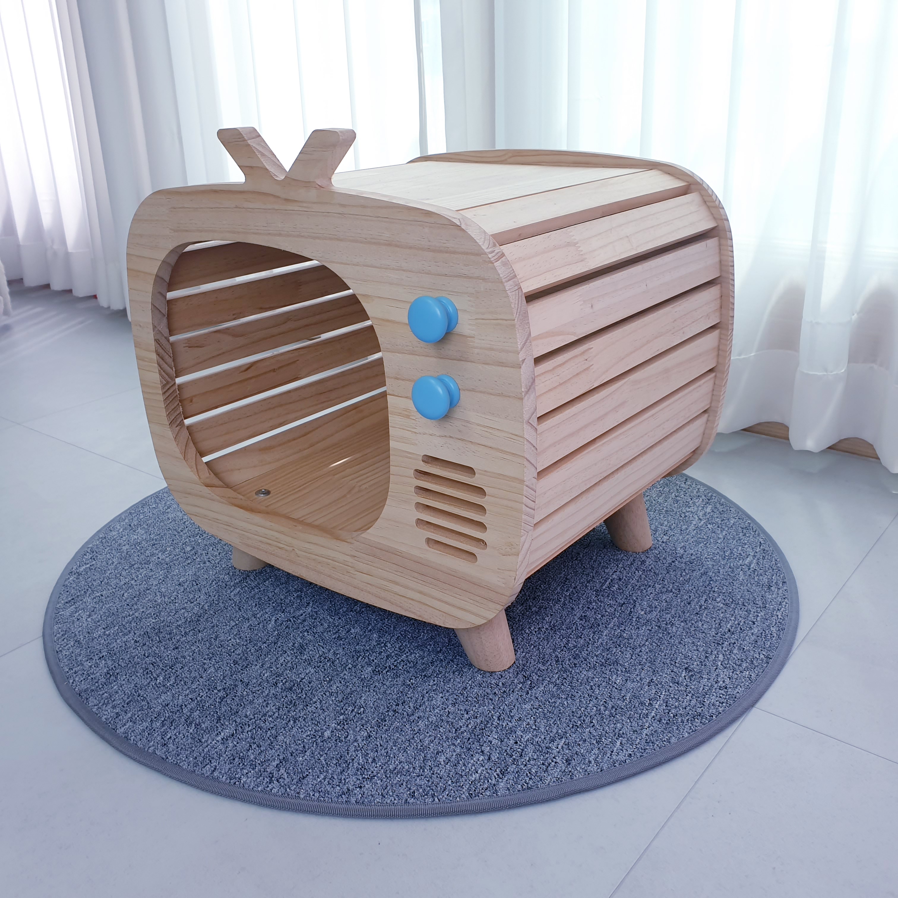 가르르 원목 고양이집 숨숨집 강아지집  중형