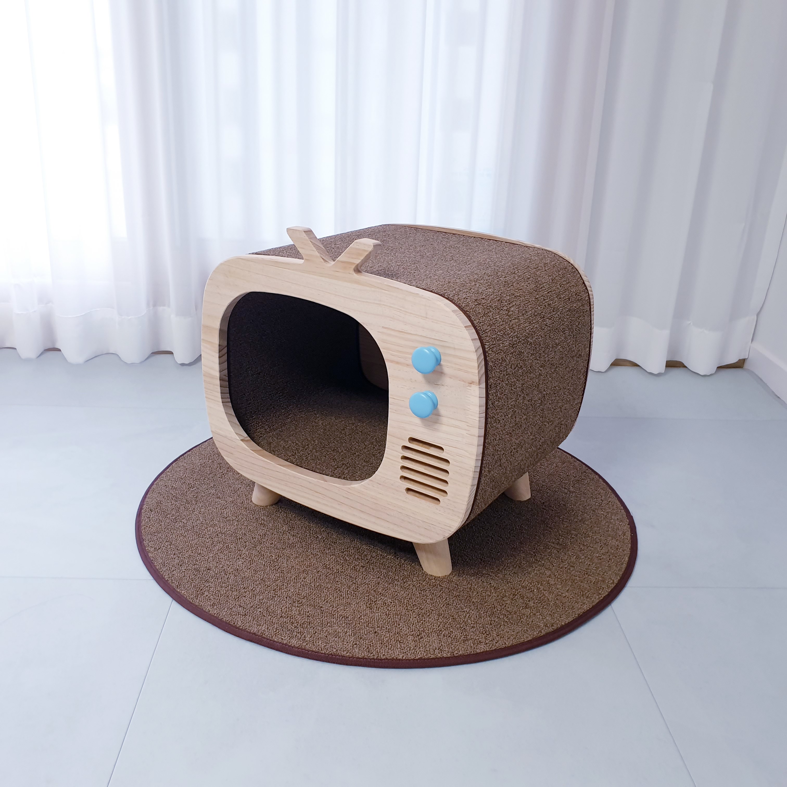 가르르 원목 고양이집 숨숨집 강아지집  중형