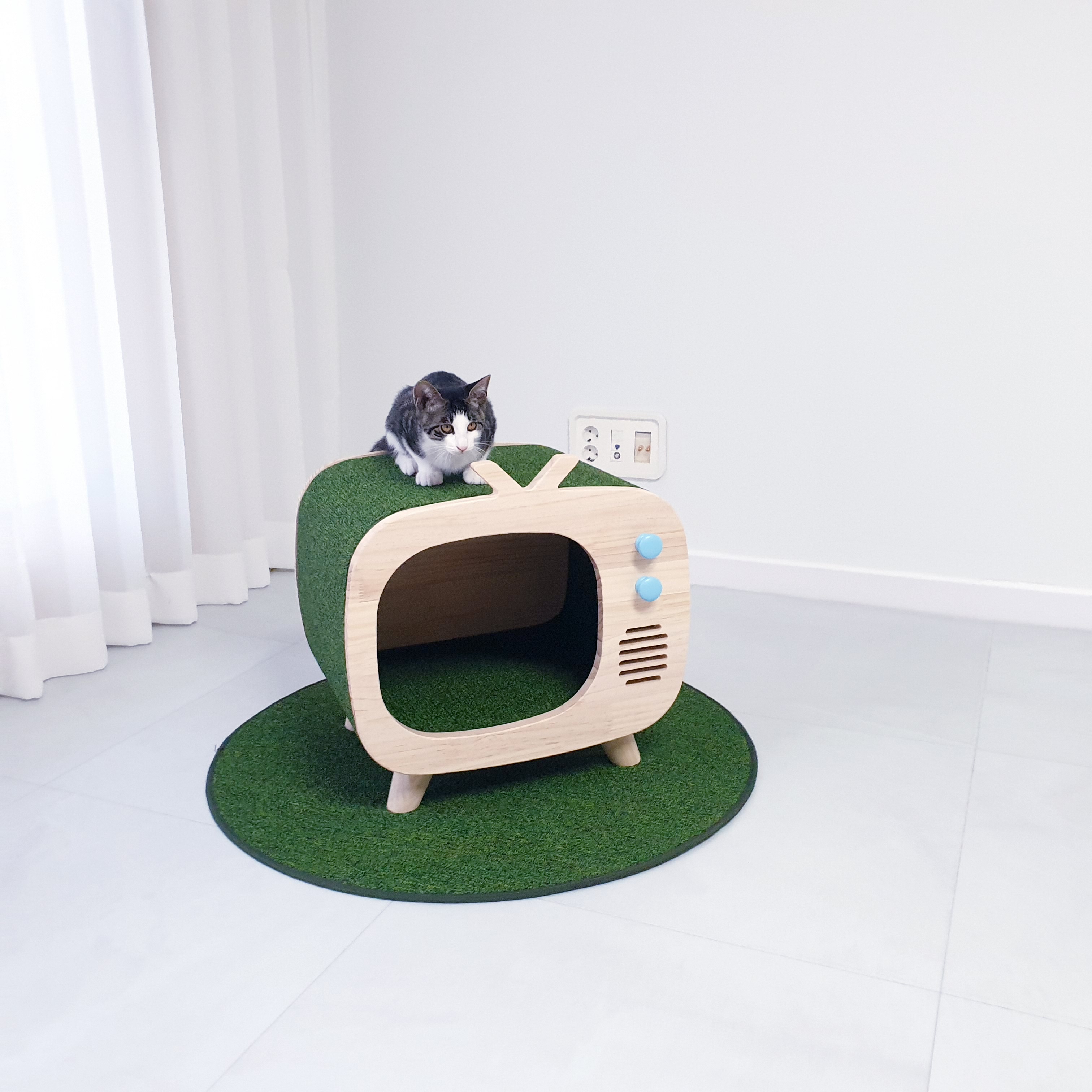 가르르 원목 고양이집 숨숨집 강아지집  중형