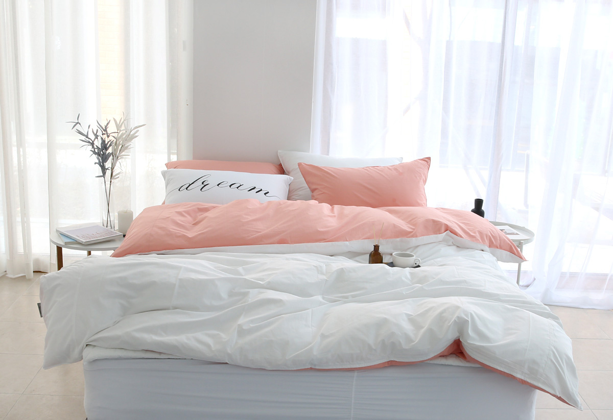 호텔침구 이불세트 코튼핑크 알러지케어 사계절 신혼 침구세트 Q