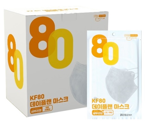 [50매+50매 무료배송]숨쉬기편한 데이플랜KF80 새부리형 100매 개별포장 코로나마스크 - 상세 이미지 2