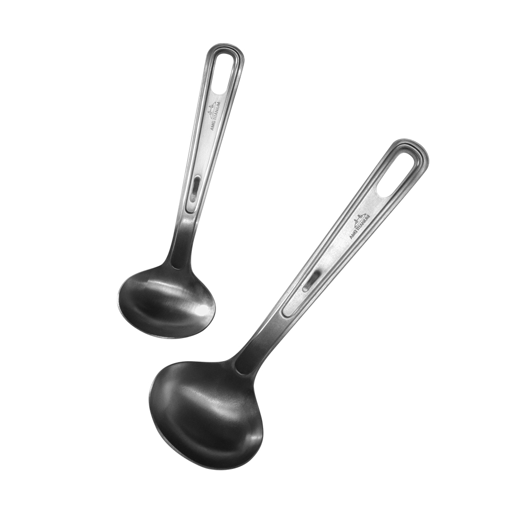 캠핑 국자 AMG 티타늄 티탄 백패킹 경량 M +케이스