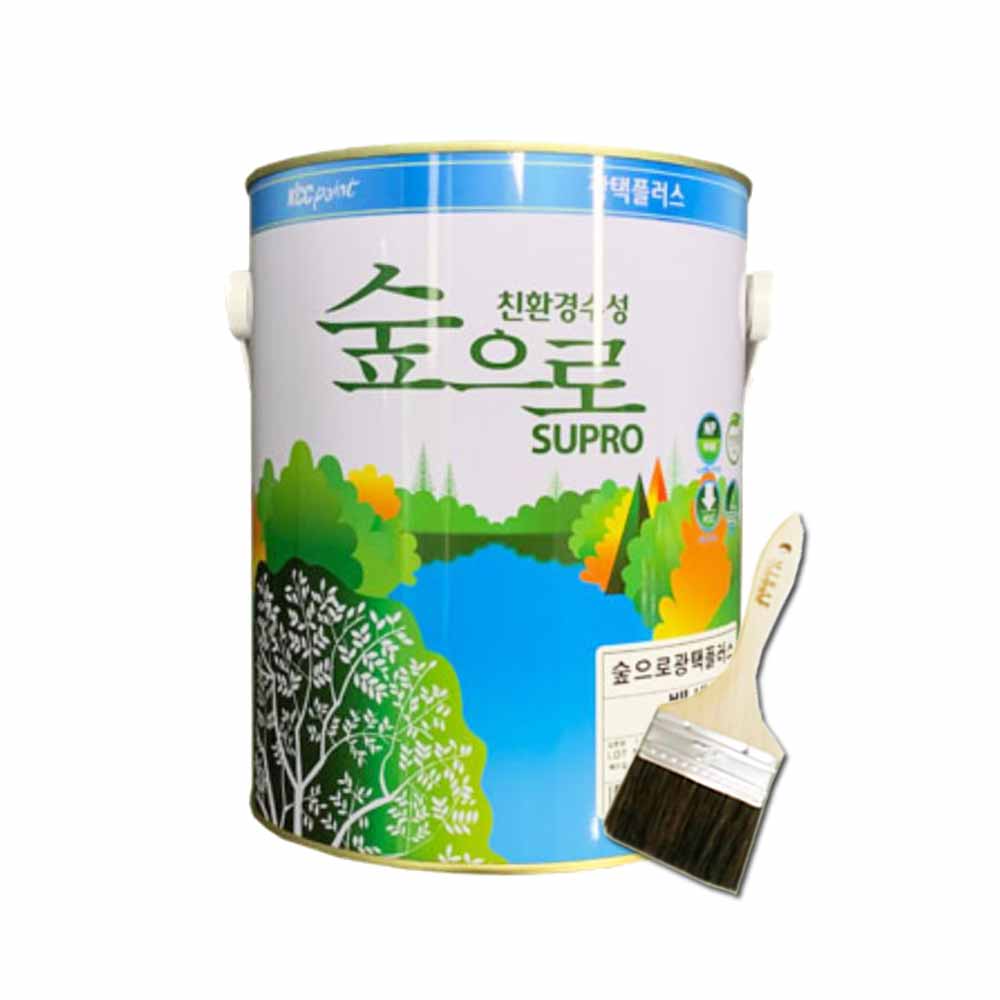 KCC 숲으로 광택 수성페인트 유광 흑색 2L - 메인 이미지