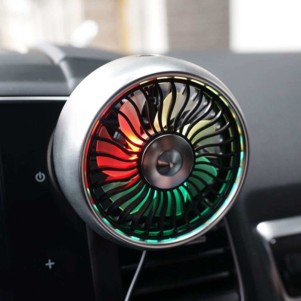 [프롬비] 쿨업 차량용 선풍기 써큘레이터형 FA142 실버