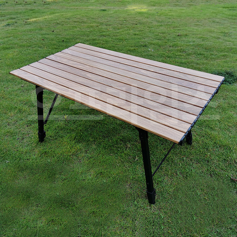 캠핑 야외 간편 접이식 우드롤테이블