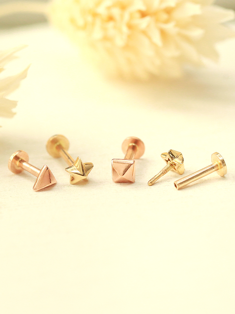 14K 인터널 미니미 도형 라블렛 피어싱