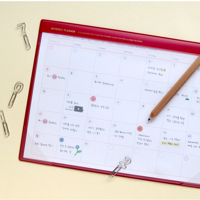 A4 만년형 먼슬리 패드 월간 플래너 업무용 학업용 스케줄러 이미지 6