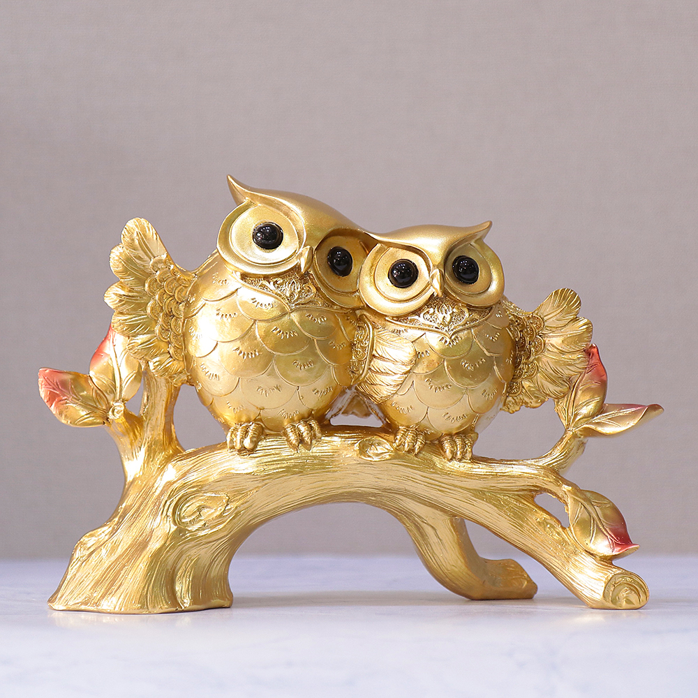 황금 부엉이 돈나무 장식품 풍수 인테리어 소품 개업선물 집들이선물 G20