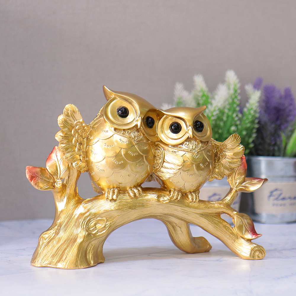 황금 부엉이 돈나무 장식품 풍수 인테리어 소품 개업선물 집들이선물 G20