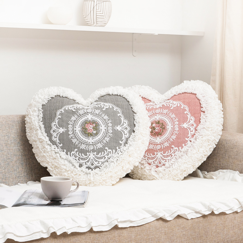마벨로제 하트 쿠션 커버 쇼파 침대 로맨틱 쿠션
