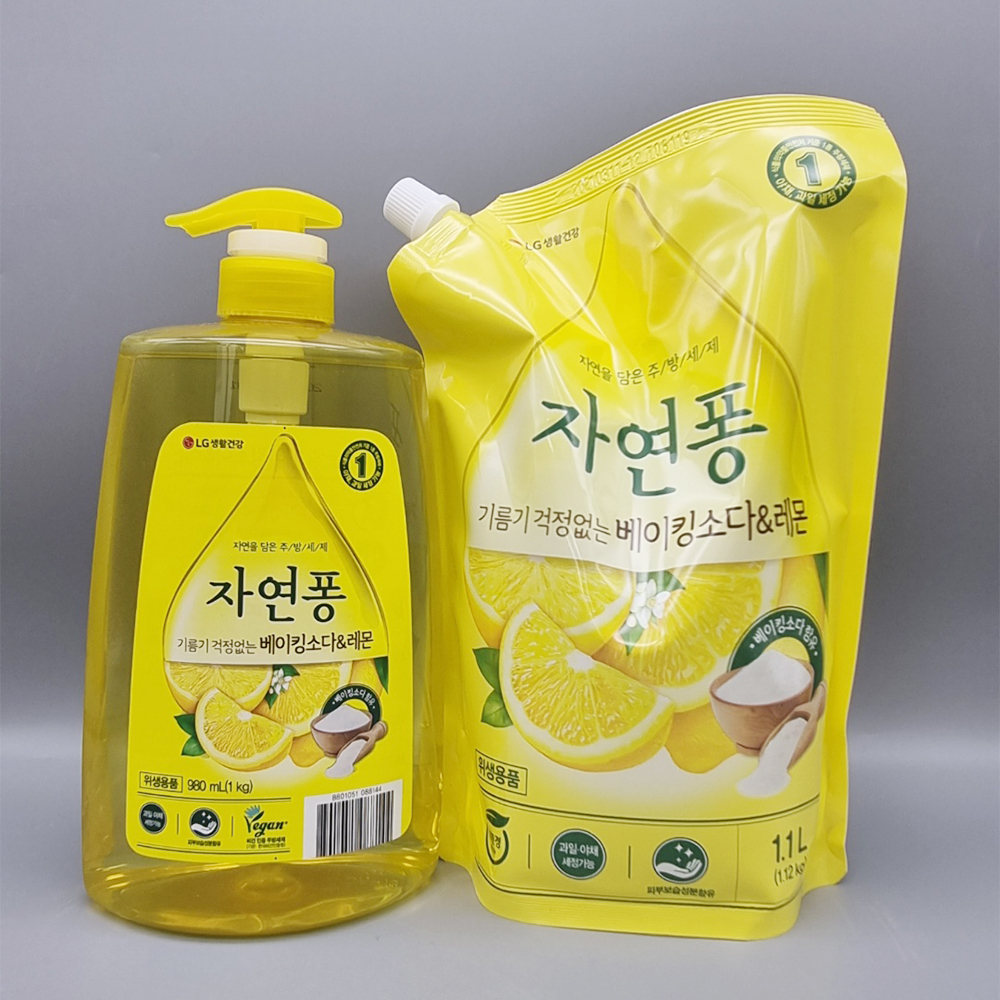 LG 자연퐁 베이킹소다 & 레몬 주방세제 리필 1.1L - 상품 이미지