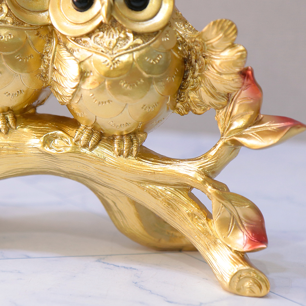 황금 부엉이 돈나무 장식품 풍수 인테리어 소품 개업선물 집들이선물 G20