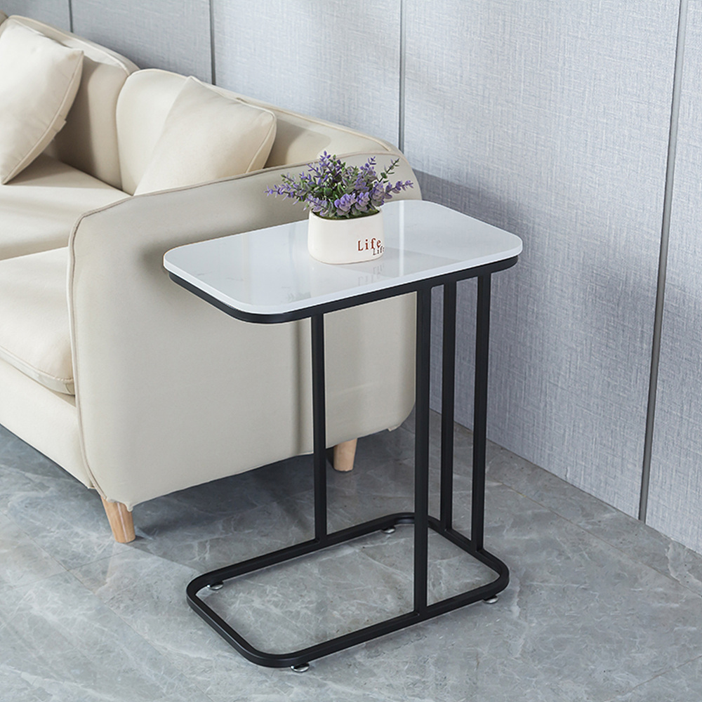 북유럽 노르딕 대리석 사이드 테이블 이동식 소파 침대 거실 보조 철제 협탁