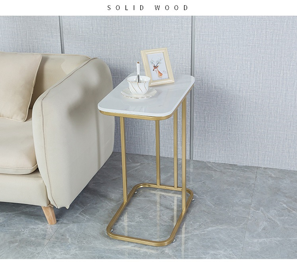 북유럽 노르딕 대리석 사이드 테이블 이동식 소파 침대 거실 보조 철제 협탁