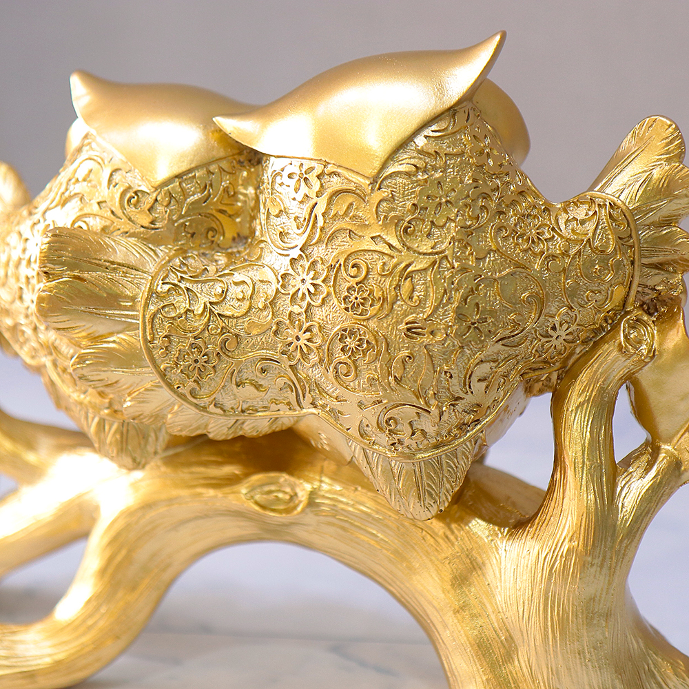 황금 부엉이 돈나무 장식품 풍수 인테리어 소품 개업선물 집들이선물 G20