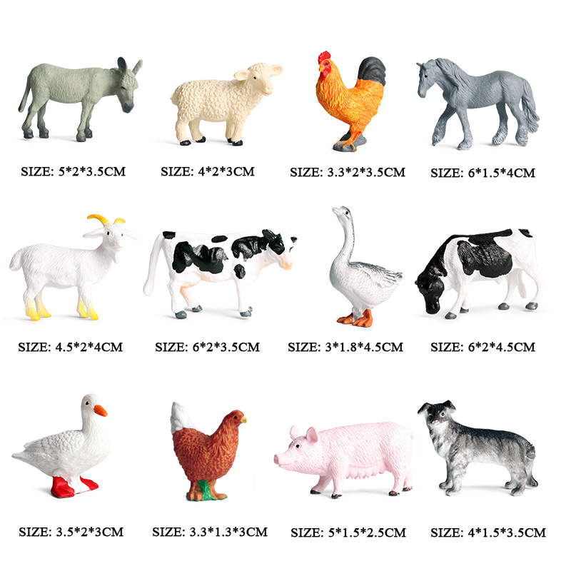 스테이앳홈 스몰월드 농장동물 피규어 12종 세트 farm animals - 상세 이미지 4