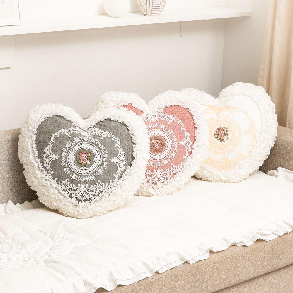 마벨로제 하트 쿠션 커버 쇼파 침대 로맨틱 쿠션