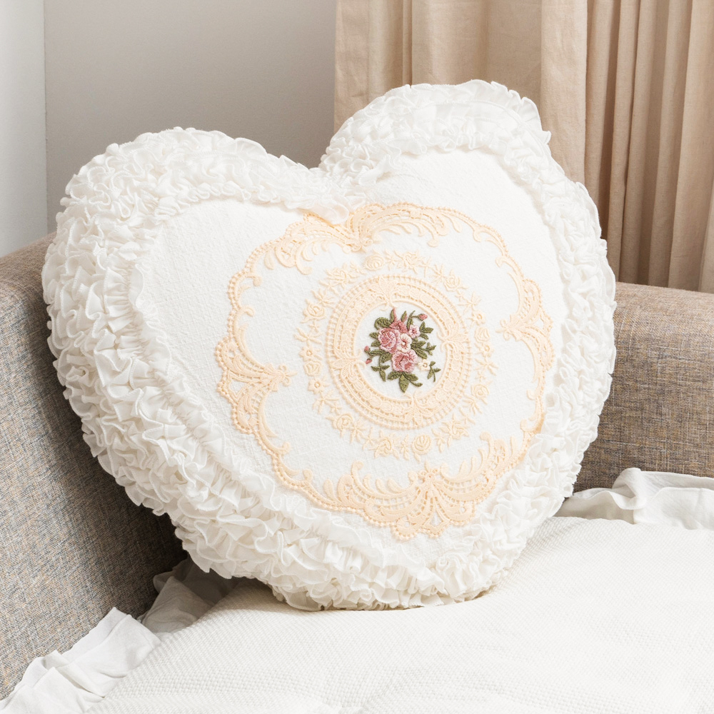 마벨로제 하트 쿠션 커버 쇼파 침대 로맨틱 쿠션