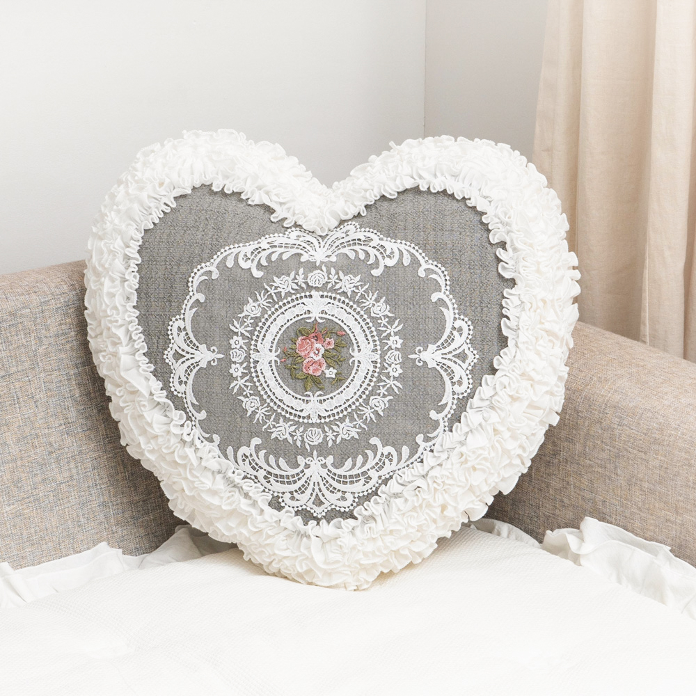 마벨로제 하트 쿠션 커버 쇼파 침대 로맨틱 쿠션