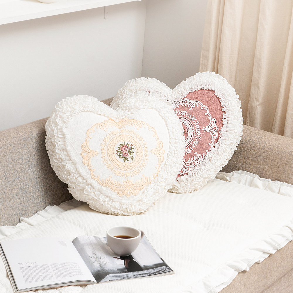 마벨로제 하트 쿠션 커버 쇼파 침대 로맨틱 쿠션