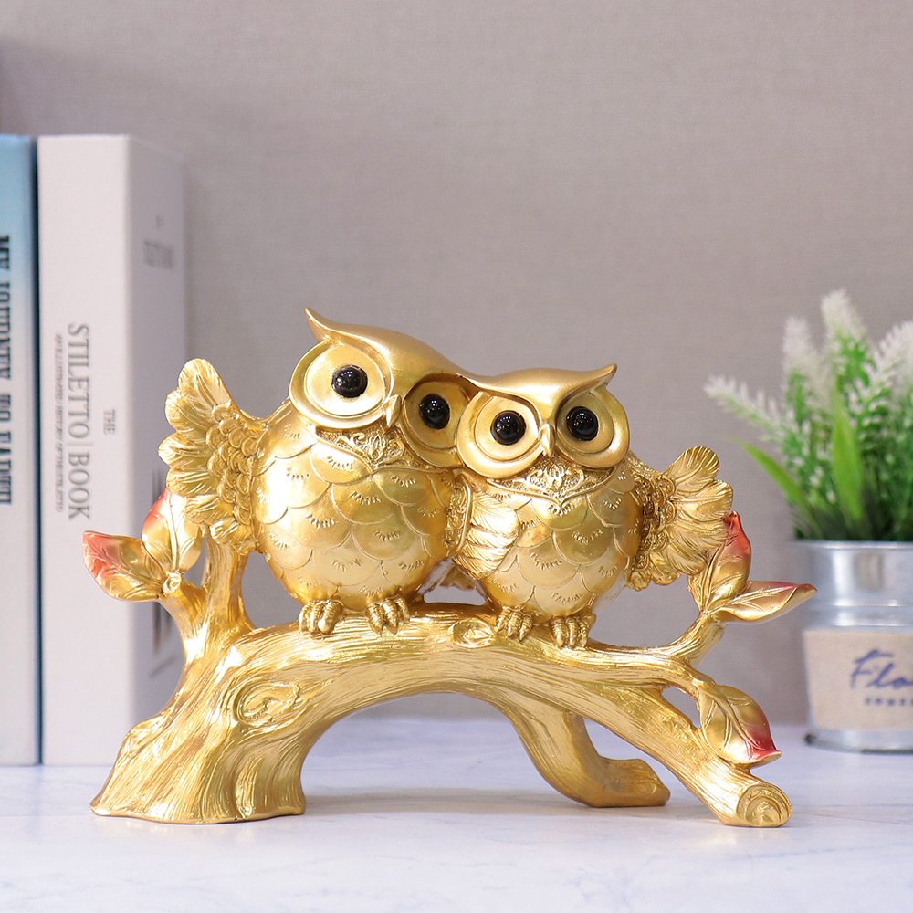 황금 부엉이 돈나무 장식품 풍수 인테리어 소품 개업선물 집들이선물 G20