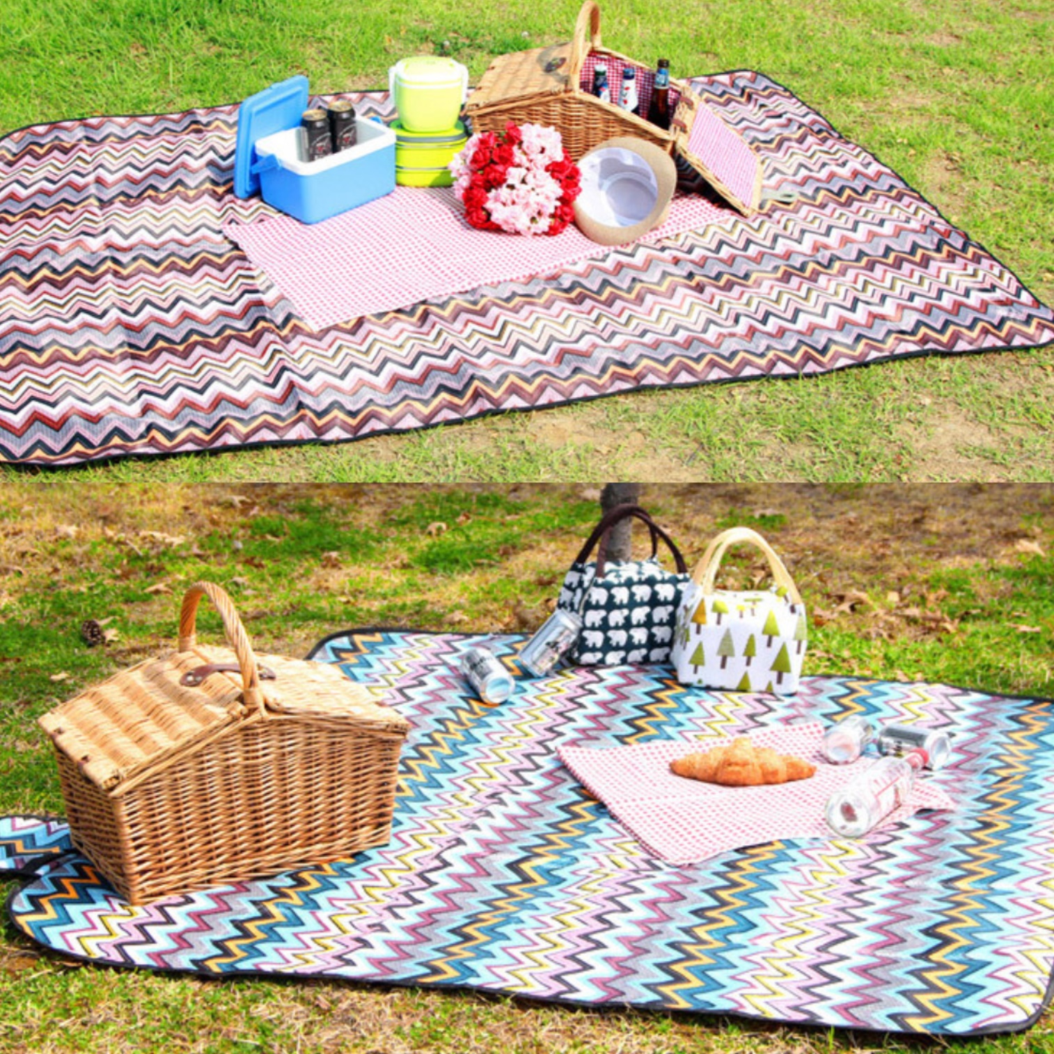감성 피크닉 매트 캠핑 차박 텐트 카페트 캠핑용 돗자리 중형