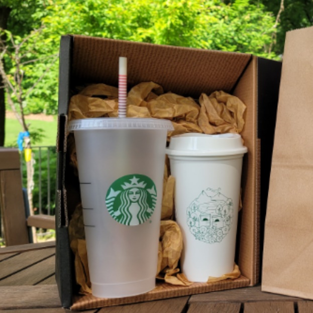 스타벅스 재사용 텀블러 콜드컵 아이스 레인보우빨대 핫 에코 쇼핑백 선물세트 로고 리유저블