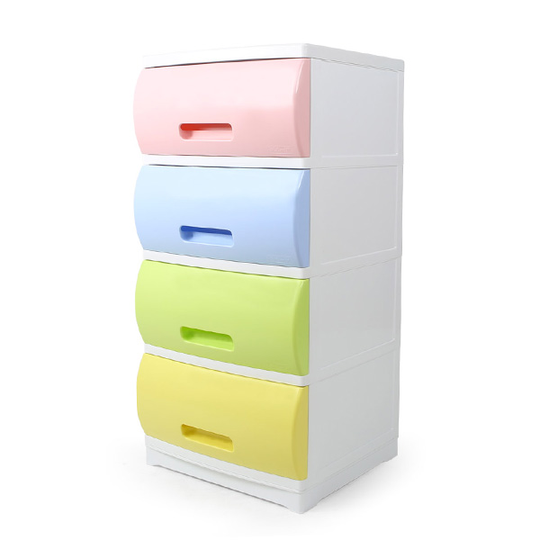 베이비 플라스틱서랍장 4단 아기 옷장 투명 베이비장