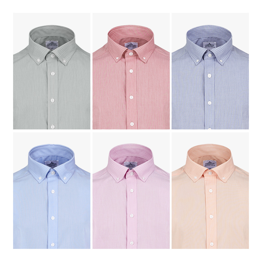 어반트 체크 쿨셔츠 남자긴팔셔츠 봄여름용