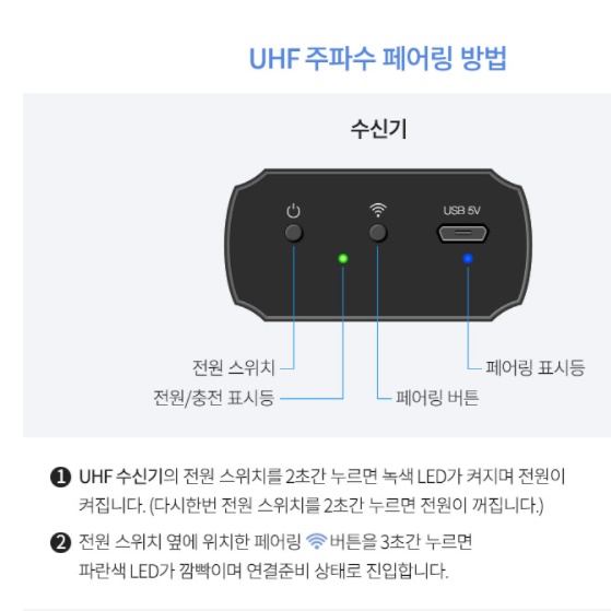 무선 헤드 마이크 방송용 수업용 헤드셋 강의용 무선 핀 마이크 - 상세 이미지 3