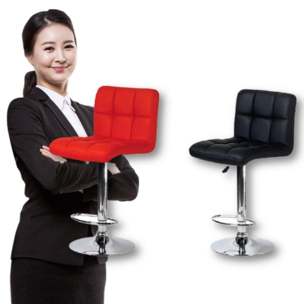 높은스툴 낮은 등받이 의자 높낮이 높이조절 스툴 철제 발받침 촬영 전시 네일 진료의자 - 메인 이미지