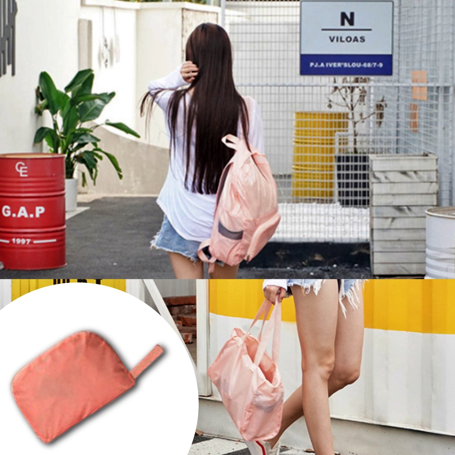 에코 백팩 특이한 장바구니 메는가방 스몰백팩 가벼운 직장 여성 40 50 대 엄마 가방