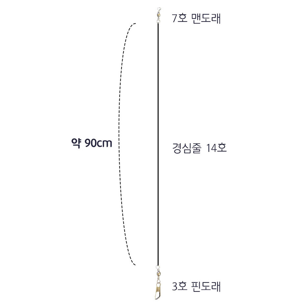 포토리아 대구낚시 채비 쇼크리더 대구채비 90cm - 상세 이미지 3