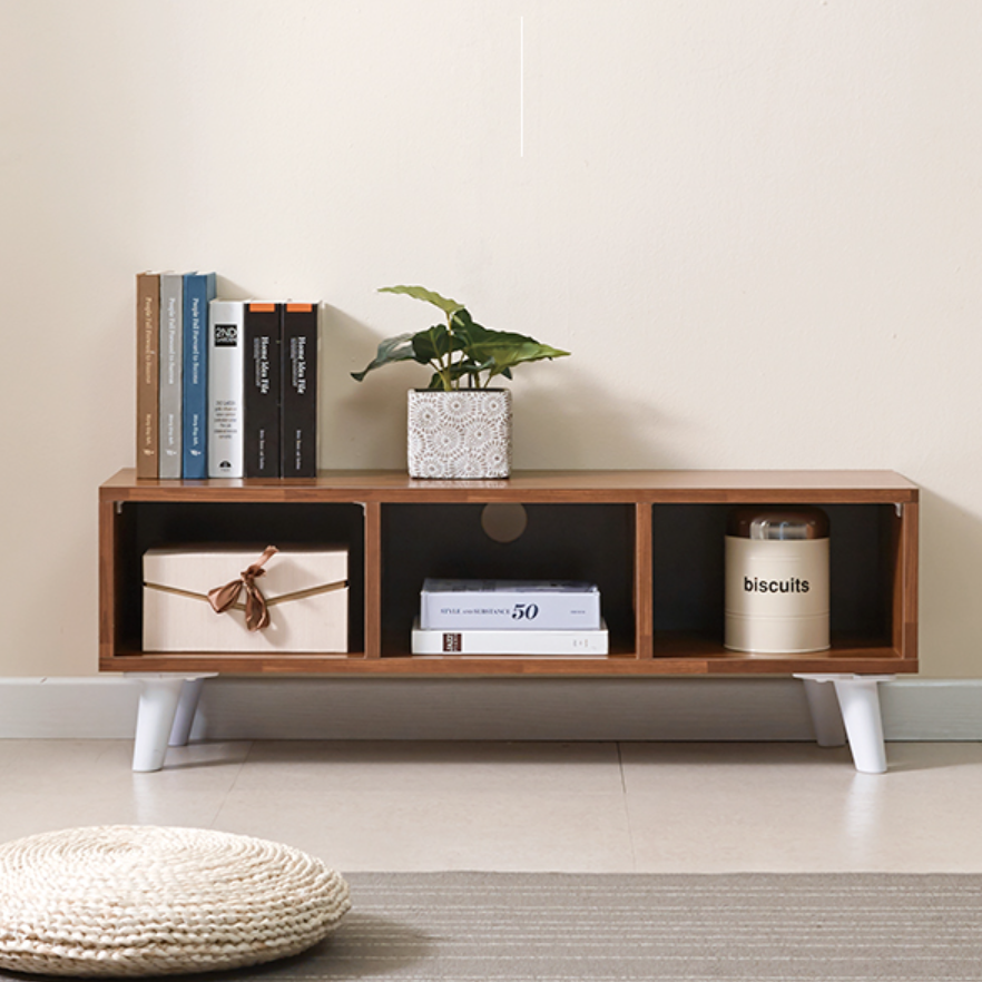 오픈형 3칸 낮은 거실장 화이트 tv 서랍장 고급 티브다이 안방 원룸 미니 티비장 거실장