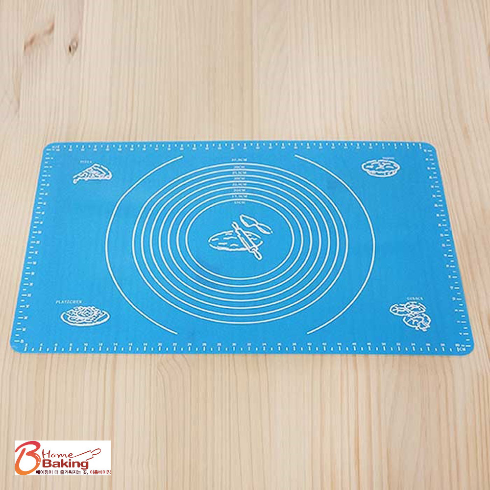 실리콘작업판 블루 60x40 패드 매트 베이킹도구 쿠킹 밀가루 반죽판 반죽대 제과제빵