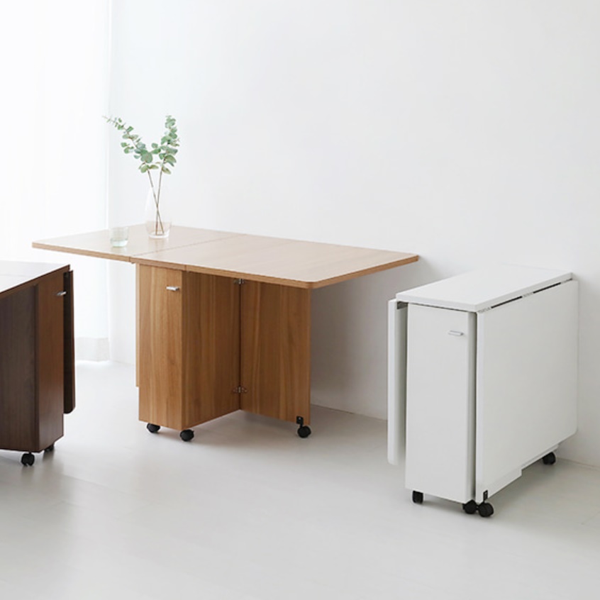 원목 접이식 식탁 확장 접는 좁은공간 변신