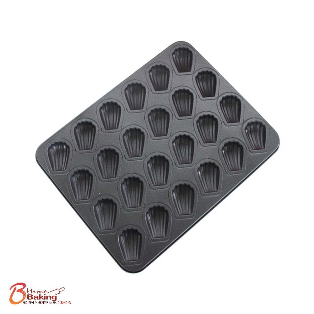 미니마들렌 24구 미니마들렌틀 과자판 홈베이킹 마드렌느 논스틱 코팅몰드 제과제빵 오븐팬