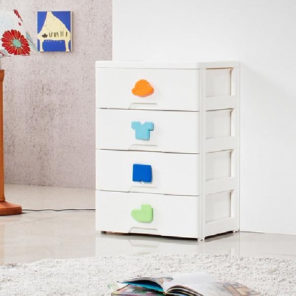 4단 아기옷수납장 장난감정리장 유아 장난감 수납장 미니카 자동차정리대