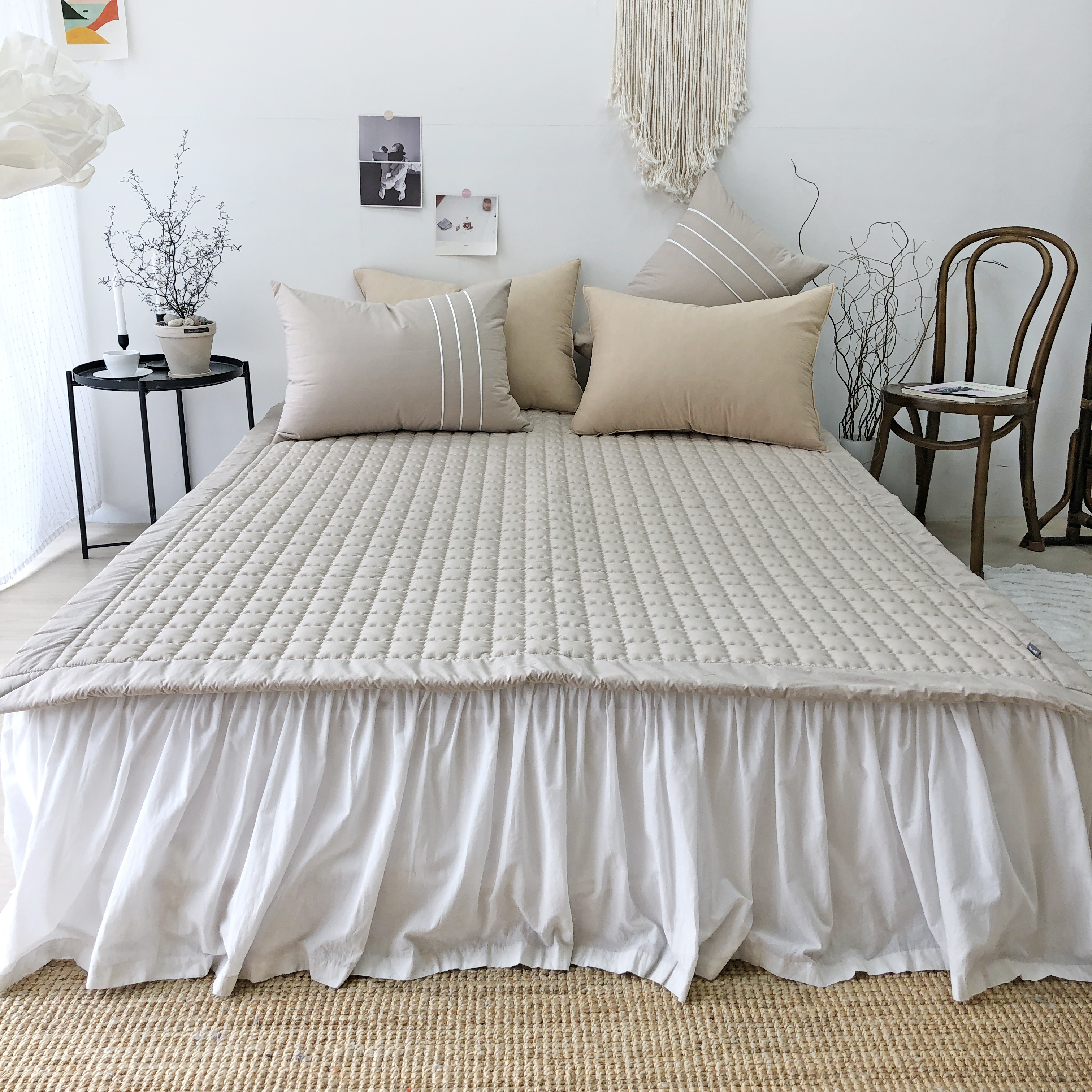 사각사각 바이오워싱 고밀도 순면 미끄럼방지 침대 패드 SS